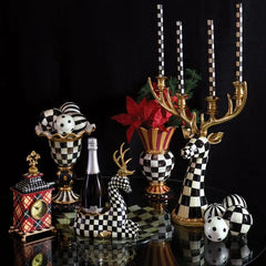 Black & White Capiz Balls - Set of 4