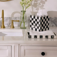 Courtly Check Capiz Vanity Tray