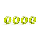 Green Check Napkin Rings, Set of 4
