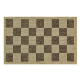 Black Check 2' x 3' Indoor/Outdoor Rug