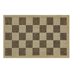 Black Check 2' x 3' Indoor/Outdoor Rug