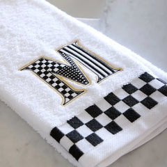Monogram "M" Check Hand Towel