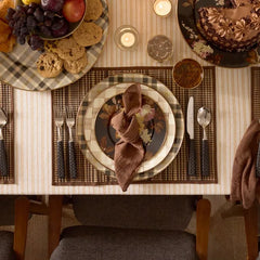 Tartan Mocha Charger Plate