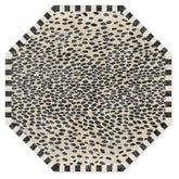 Snow Leopard 6' Octagon Washable Rug