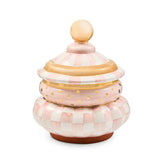 Rosy Check Ceramic Groovy Canister