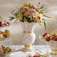 Violet Check Ceramic Great Vase