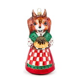 Check It out Squirrel Glass Ornament