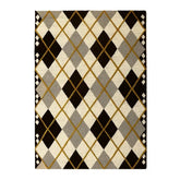 Cream Argyle 5' x 8' Rug