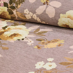 Taupe Wild Rose 6' Octagon Washable Rug