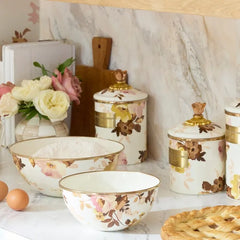 Wild Rose White Medium Canister