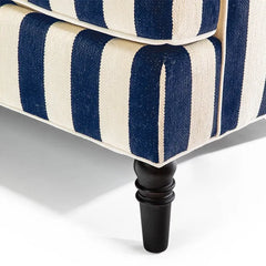 Marquee Navy Stripe 2-Piece Left Arm Chaise Sectional