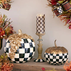 Courtly Pillar Candle Holders, Set of 3