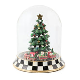 Christmas Tree Train Music Box Cloche