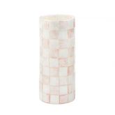 Sterling Check Capiz Small Vase