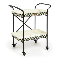 Rosy Check 2-Tier Kitchen Cart