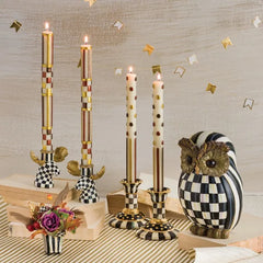 Courtly Check Moose Candlesticks - Set of 2