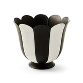 Courtly Stripe Scalloped Large Flower Pot