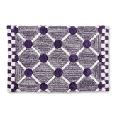 Violet Lattice & Dot Bath Rug
