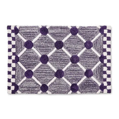 Violet Lattice & Dot Bath Rug