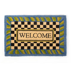 Welcome Periwinkle Entrance Mat