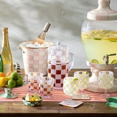 White Check Acrylic Pitcher