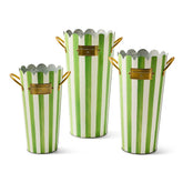 Spectator Galvanized Flower Buckets, Set of 3