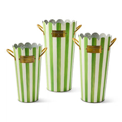 Spectator Galvanized Flower Buckets, Set of 3