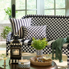 Courtly Check Printed Outdoor Lumbar Pillow