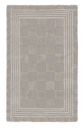 Light Grey Tonal Check 2'3" x 3'9" Rug