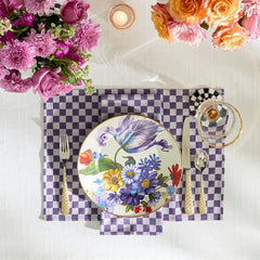 Violet Check Placemat, Set of 4