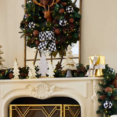 Farmhouse Deer Illuminated 26" Wreath