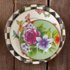 Green Flower Market Salad/Dessert Plate