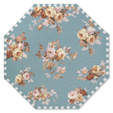 Slate Wild Rose 6' Octagon Washable Rug