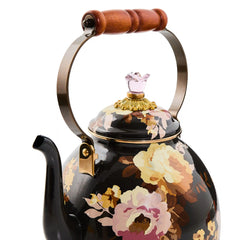 Wild Rose Brown 2 Quart Tea Kettle