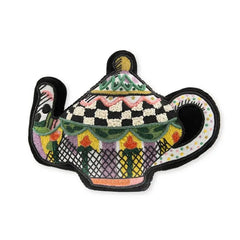 Teapot Shaped Embellished Throw Pillow