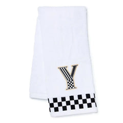 Monogram "Y" Check Hand Towel