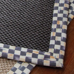 Courtly Check Black Sisal 2'6" x 9' Runner
