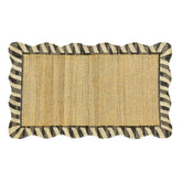 Jute Scalloped Black and White 3' x 5' Rug