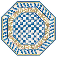 Truly Royal Check 6' Octagon Washable Rug