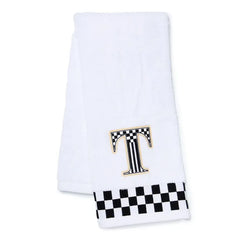 Monogram "T" Check Hand Towel