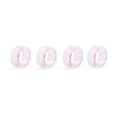 Lavender Check Napkin Rings, Set of 4