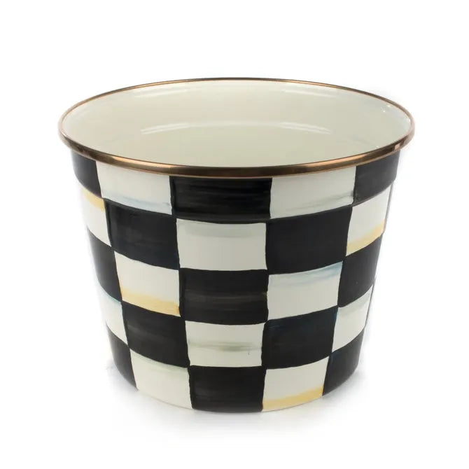 Courtly Check Enamel Mum Pot