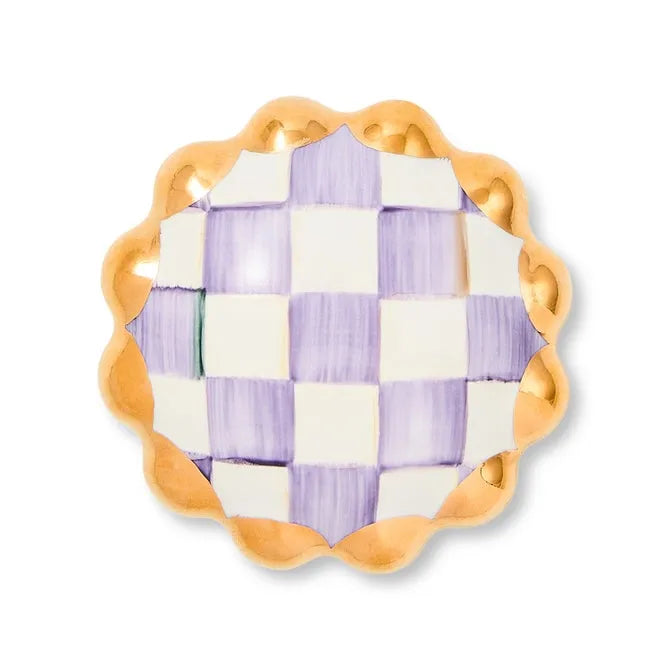 Violet Check Round Knob