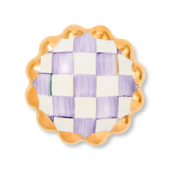 Violet Check Round Knob