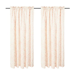 Rosy Check 84" Curtain Panel