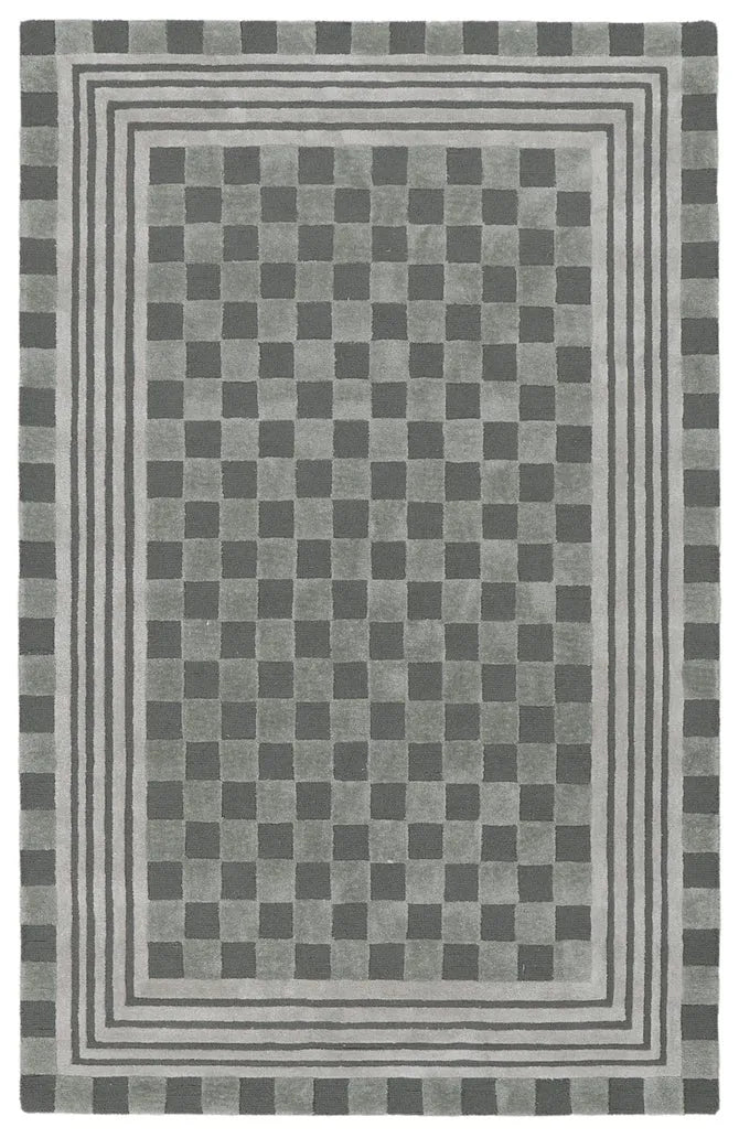 Sage Green Tonal Check 5' x 8' Rug