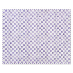 Violet Checkered 8' x 10' Washable Rug