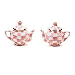 Rosy Check Teapot Salt & Pepper Set