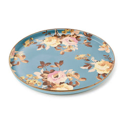 Wild Rose White Round Tray