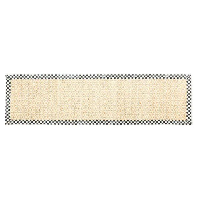 Courtly Check Natural Honeycomb 2'6" x 9' Jute Rug